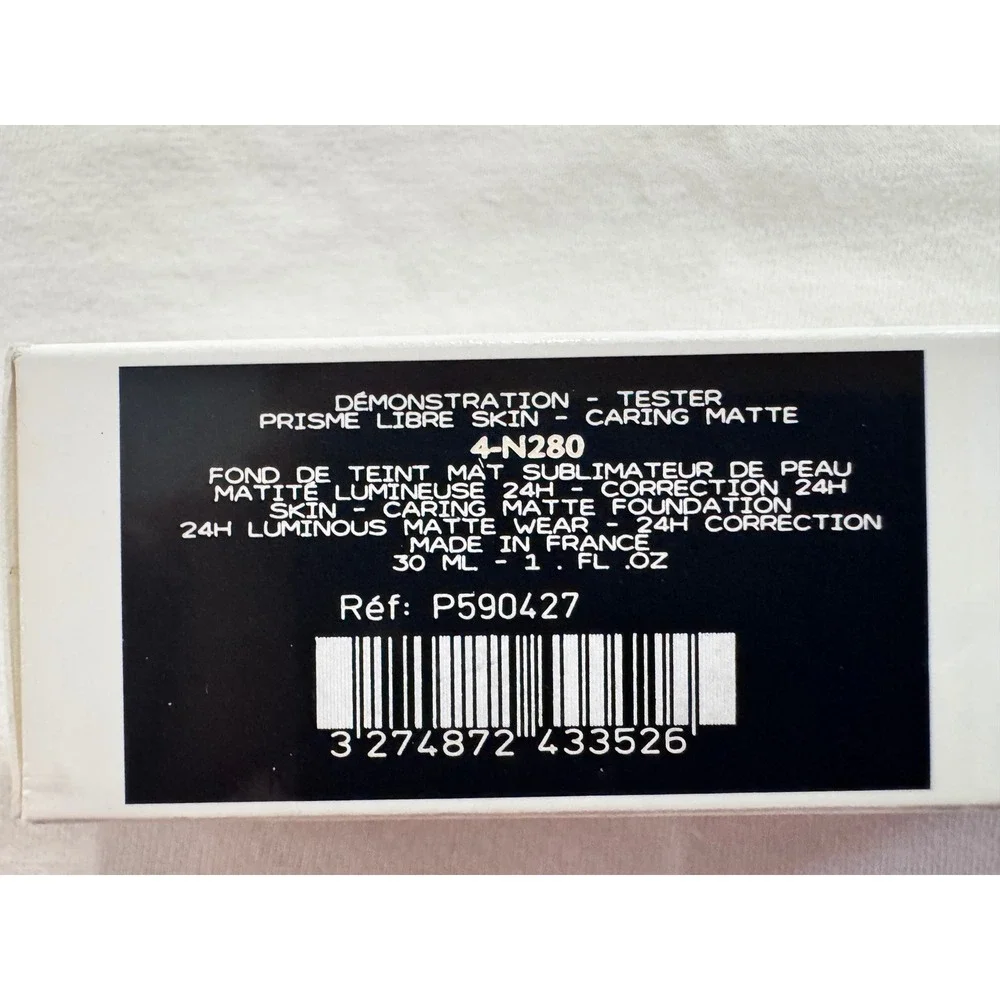 Givenchy Prisme‎ Libre Skin-Caring Matte Foundation 4-N280 1oz 30ml New